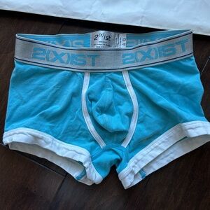 2Xist Microfiber low rise  Trunk - light blue white trim high performance New